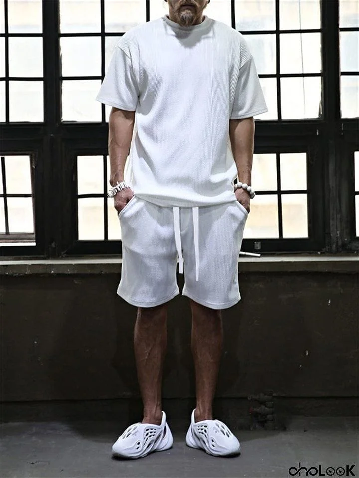 Male Cool Relaxed Sports Holiday Summer Two-piece Sets