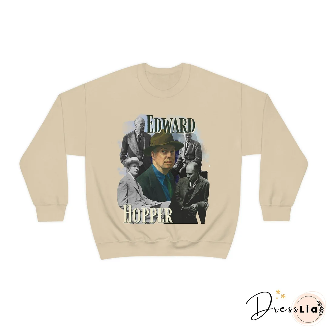 Edward Hopper Sweatshirt, Y2K Style Bootleg Famous American Realist Artist Fan Retro Pullover Crewneck, Artist Gift