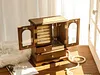 Vintage Solid Wood Jewelry Storage Box