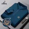 Solid color casual fashion business polo shirt