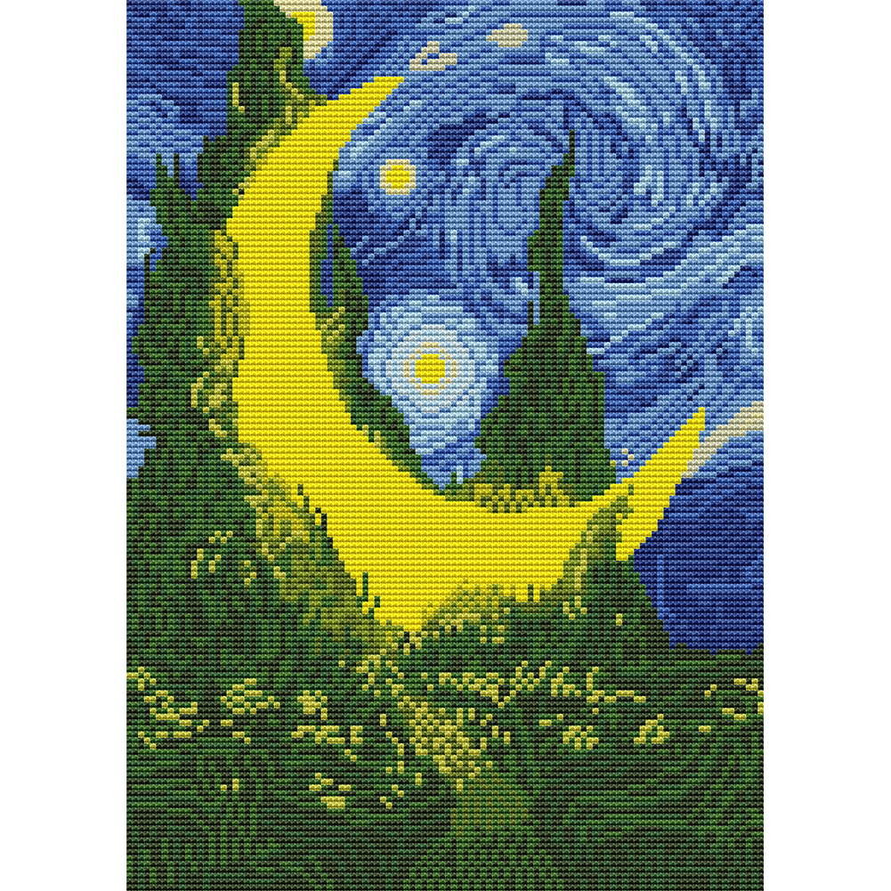 

Starry Sky - 11CT Stamped Cross Stitch - 30*40CM, 501 Original