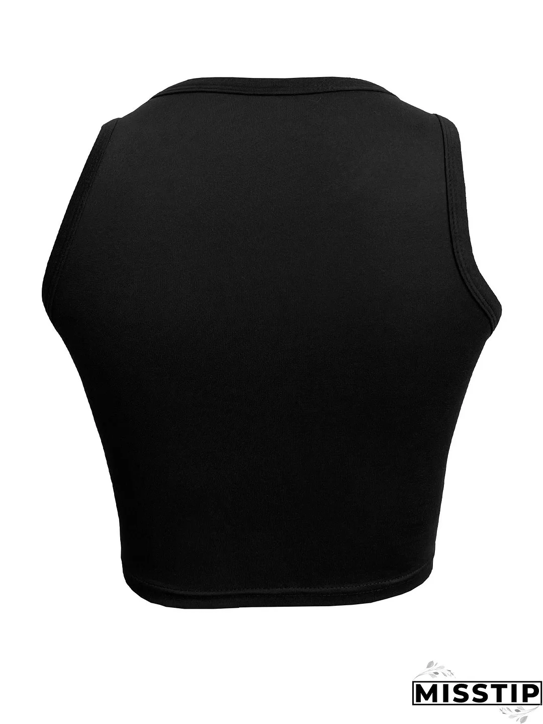 Women Casual Crop Letter Print Top