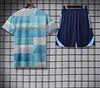2025/2026 Real Madrid Pre-Match Training Blue-Green Shirt+Shorts 1:1 Thai Quality