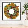 >SALE<5D DIY Partial Special Shaped Drill Diamond Painting Sunflower Wreath Kit30x30cm