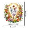 2D Flat Print DIY Flower Jesus Desktop Diamond Art Kits Double-Sided Table Decor