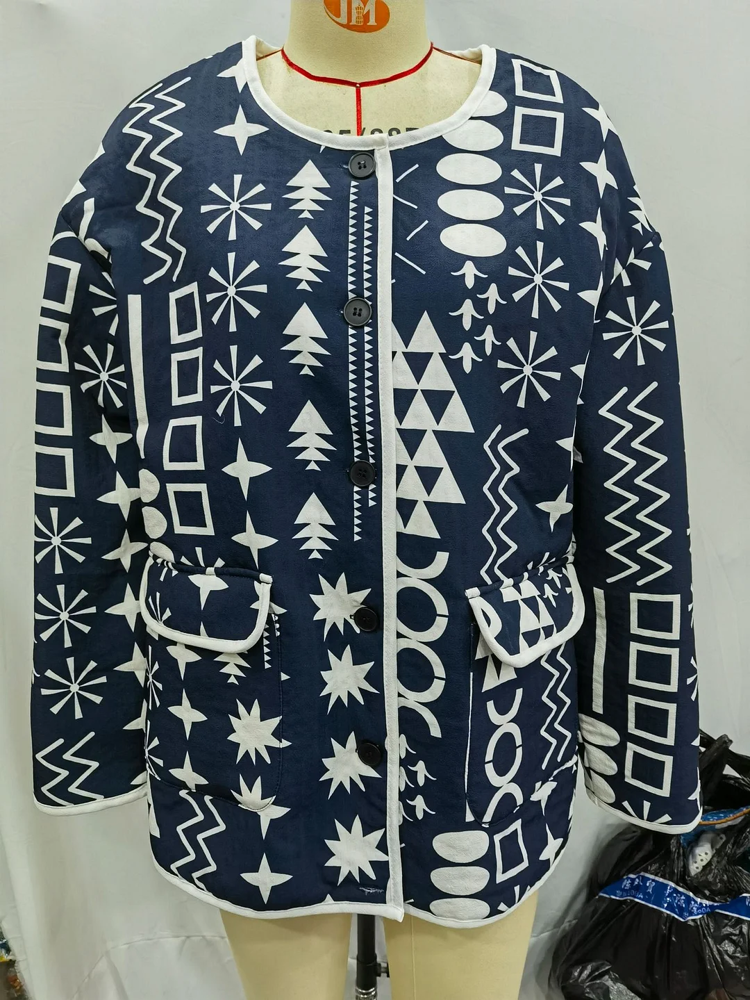 Toloer New Autumn And Winter 2024 Women's Wear Medium And Long Printed Cotton Jacket-Outfit Ideas