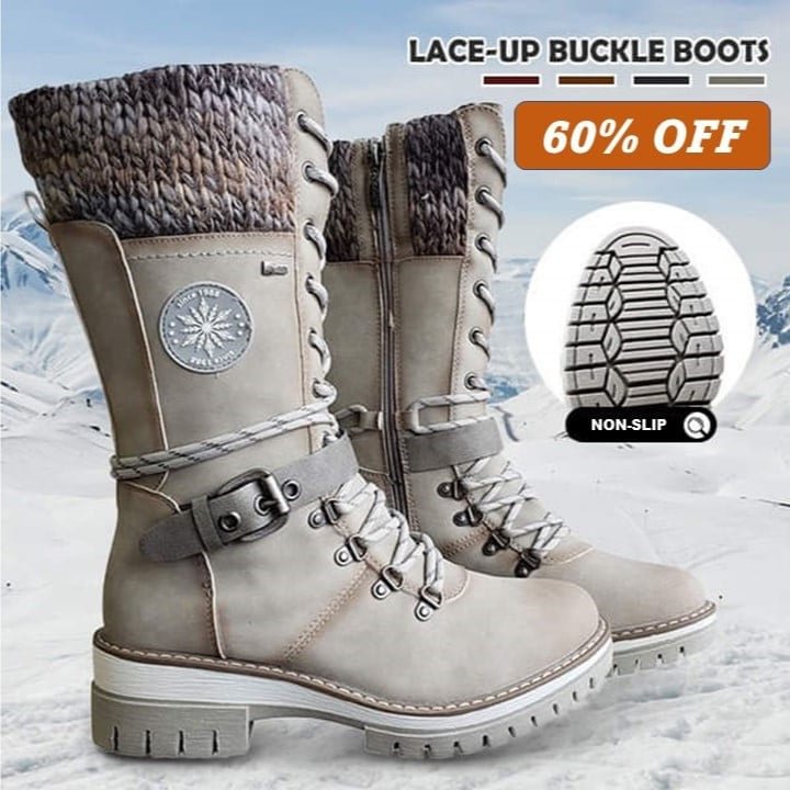 avery buckle lace up boots