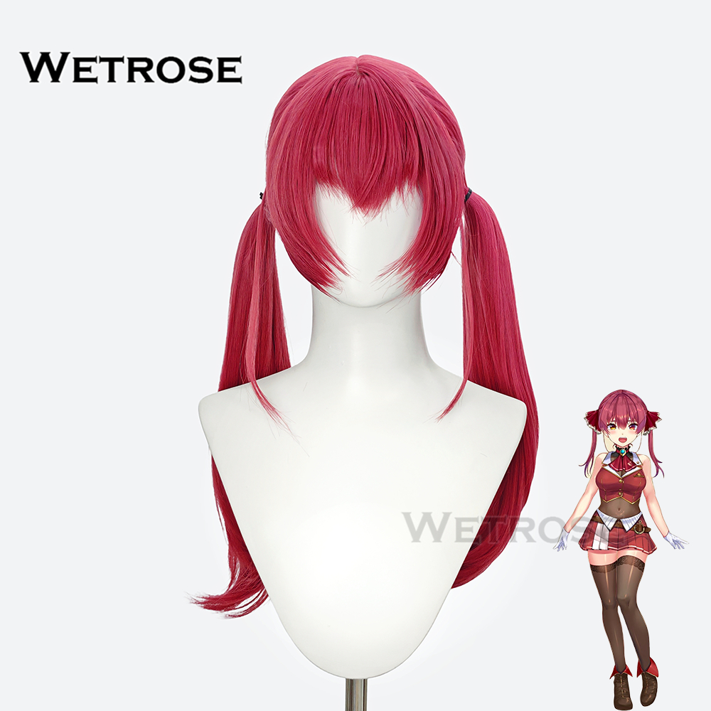 [Wetrose] In Stock Hololive Virtual YouTuber Vtuber Houshou Marin Red Wig Cosplay Costume Various Styles Cosplay Wig 