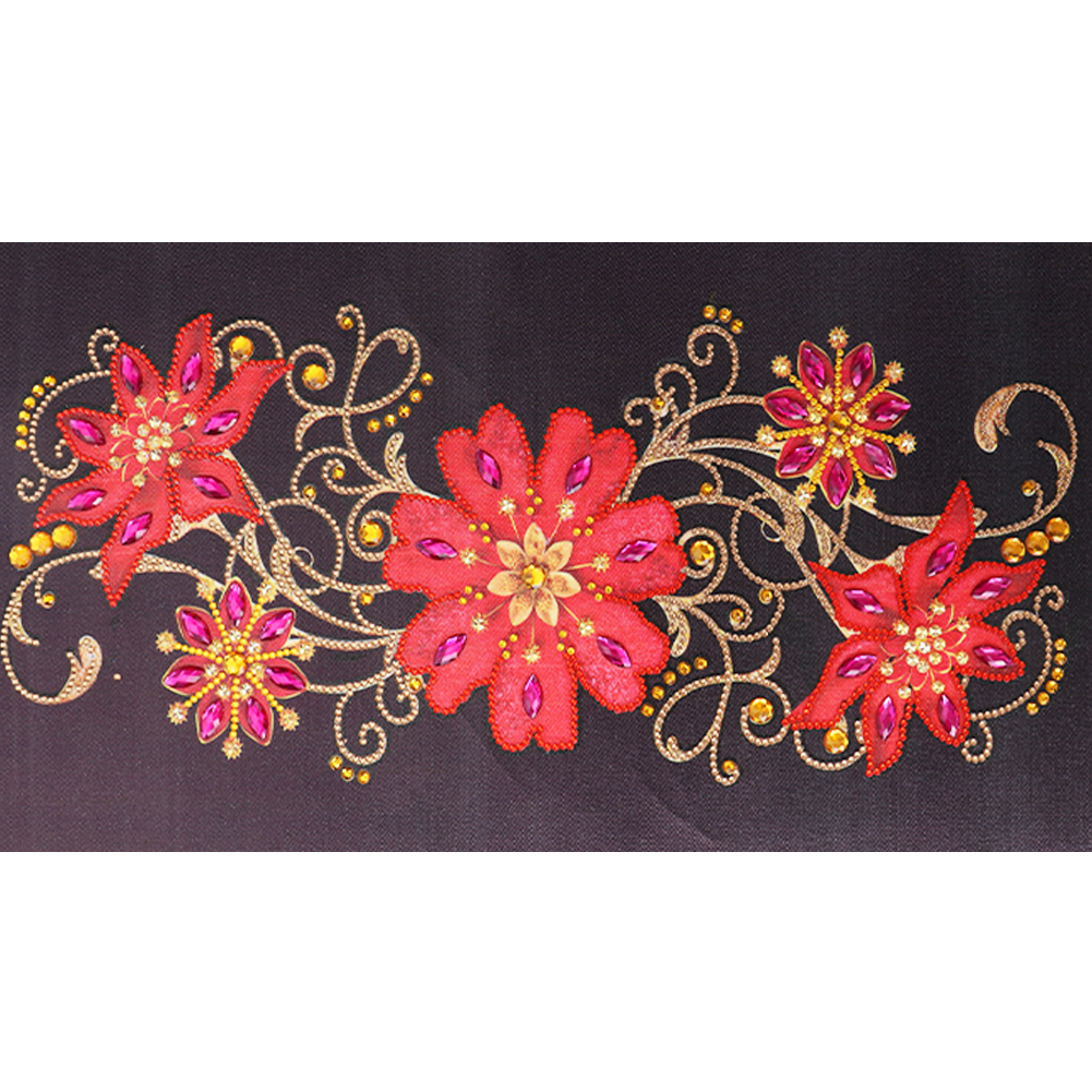 

Red Flower - Special Shaped Diamond Painting - 50*30CM, 501 Original