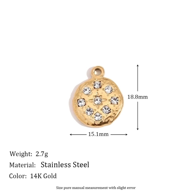 1 Piece 304 Stainless Steel 14K Gold Plated Geometric Jewelry Accessories Pendant