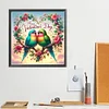 Diamond Painting -DIY Full Round Drill Valentine's Day Parrot