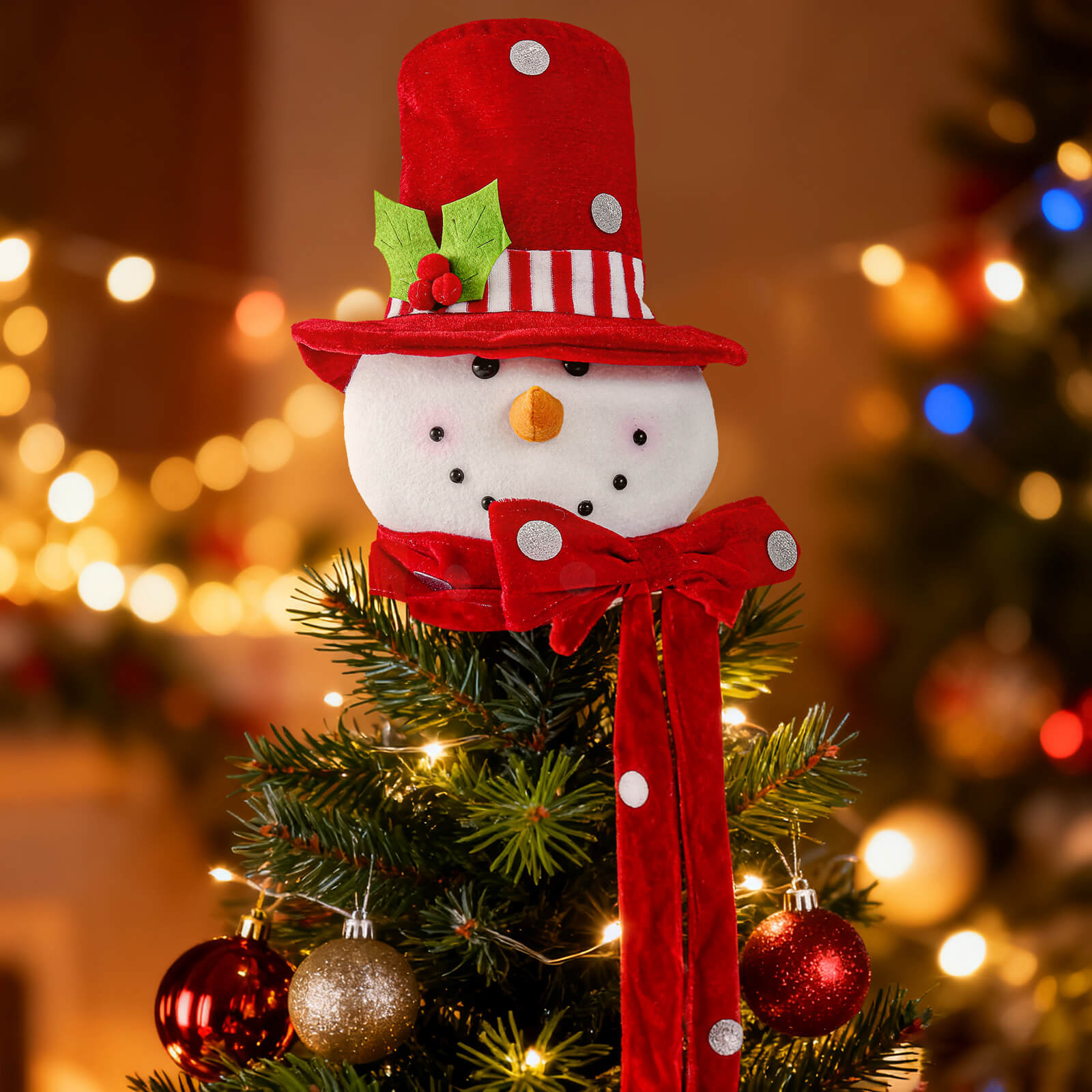 3D Christmas Snowman Tree Top Decoration