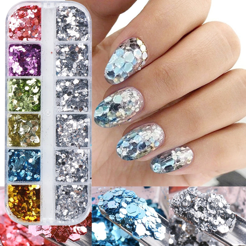 Nail Sequ Glitter Online Red Hot Boxed Nail Glitter Gathered Aurora Laser Sequ Boxed