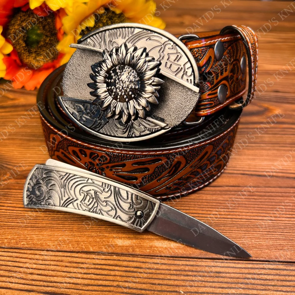 Sunflower&Longhorn&Rose Vintage Western Belts