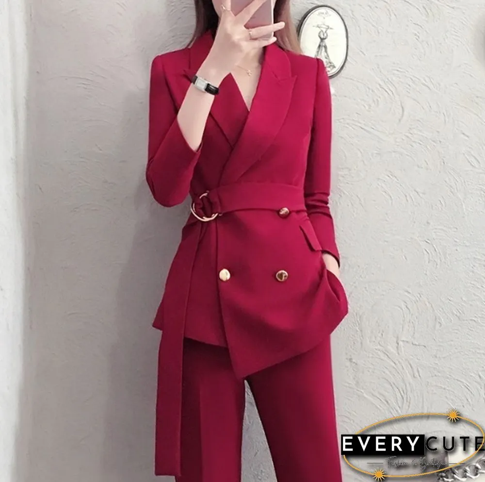 New Korean Piece Sets Women Outfits Sweatsuits Woman Clothes Tweed Set Solid Color Plus