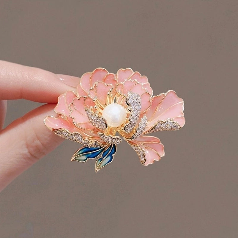 Elegant Minimalist Pin Rose Flower Alloy Plating Women’s Brooches