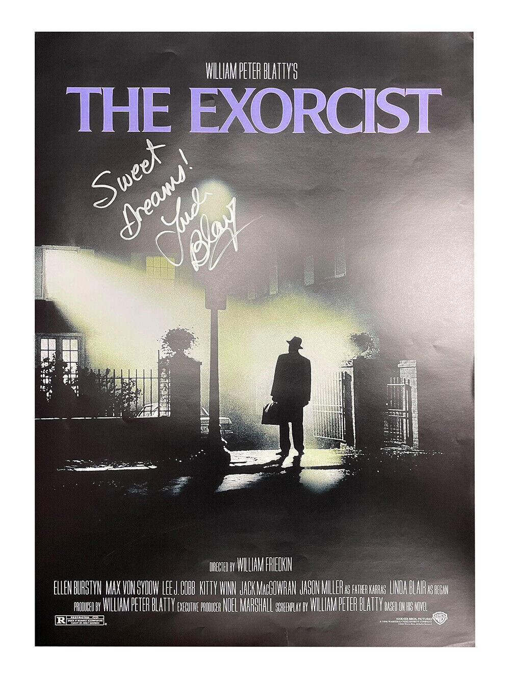 A2 The Exorcist Poster Signed by Linda Blair 100% + COA