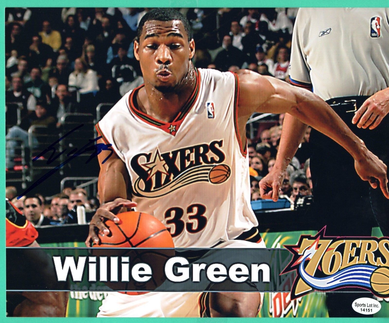 Willie Green NBA Philadelphia 76ers Hand Signed Autograph 8x10 Photo Poster painting COA