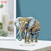 2D Flat Elephant DIY Acrylic Table Top Diamond Painting Ornament Kits for Adults