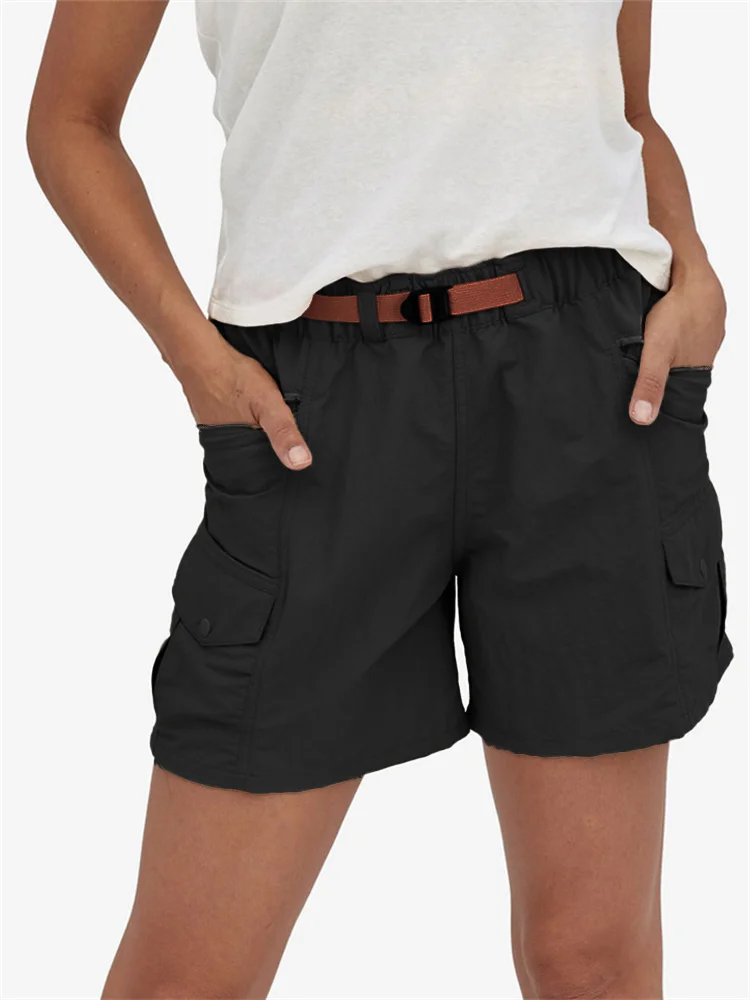 Multi Pocket Utility Cargo Shorts