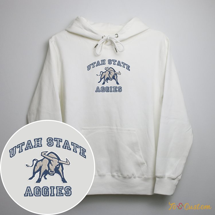 TOSCUSTOM™ Vintage NCAA Embroidered Utah State Aggie Sweatshirts