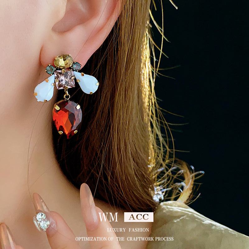 Medieval Bee Chinese Zodiac Animal Alloy Electroplating Earrings