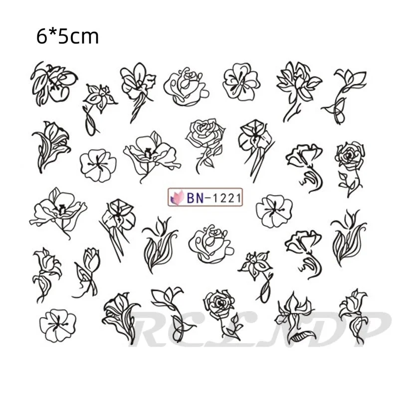 Nail sticker art decoration slider love heart adhesive design Water decals manicure lacquer accessoires polish foil