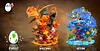 Fire Type Family with LED - Pokemon Resin Statue - EGGS Studios