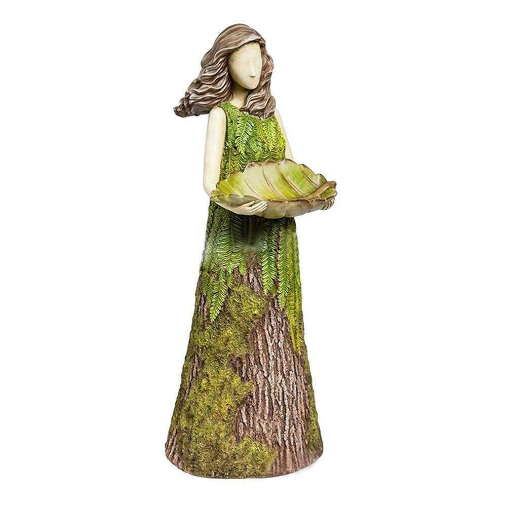 sherwood fern fairy statuary with bird feeder