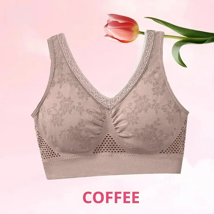 Breathable Cotton Button Comfy Lifting Bra socialshop
