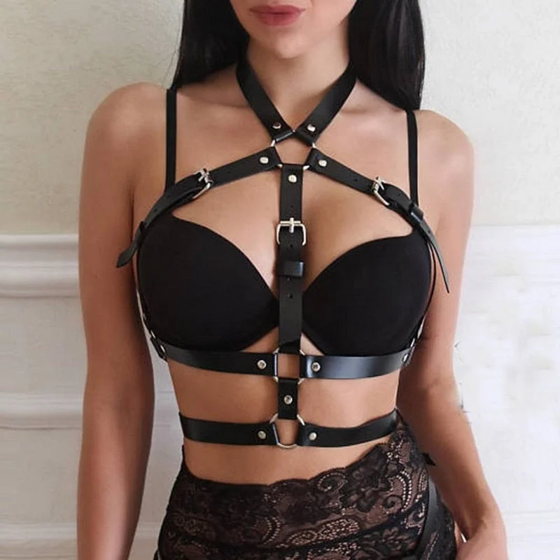 CKMORLS Dbsm Leather Harness Sets Women Sexy Underwear Erotic Body Bondage Chest Harness Garter Sex Clothing Belt Gothic Fetish