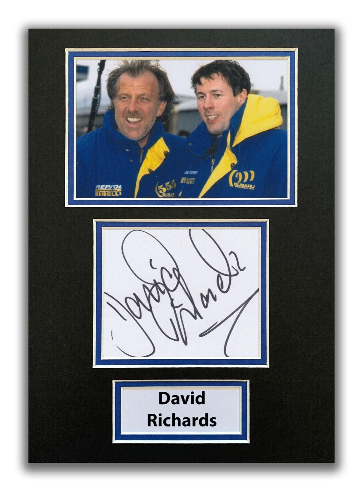 DAVID RICHARD HAND SIGNED A4 MOUNTED Photo Poster painting DISPLAY - RALLY AUTOGRAPHS - MCRAE.