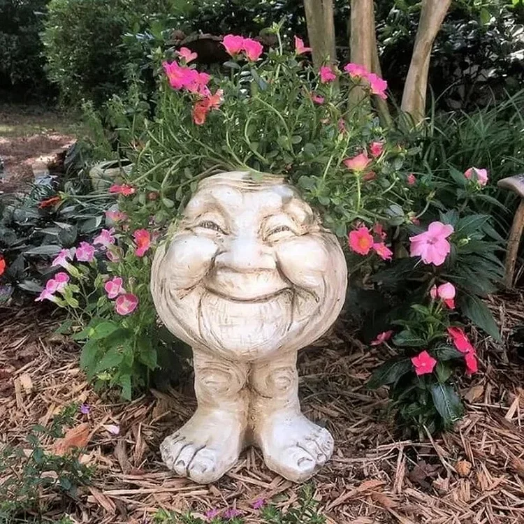 Muggly's Face Statue Planter - tree - Codlins