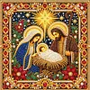 Xmas New Born Framed Special Shape Diamond Painting Kit 25x25cm
