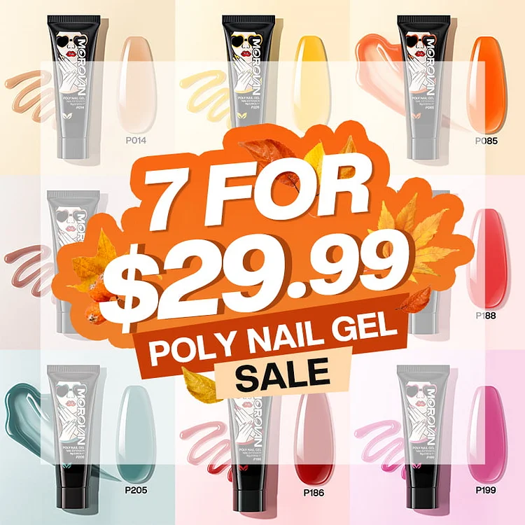 Free Choice 7 From 120+ Colors 15ml Poly Nail Gel Bundle