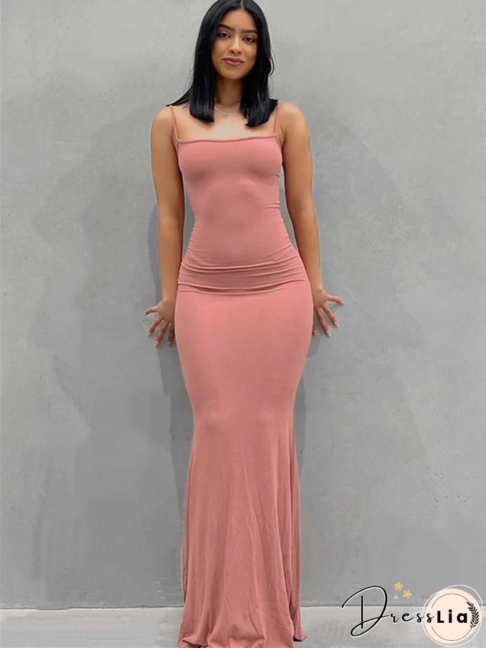 Kardashian Skims Casual Sleeveless High Waist Slim Fitting Sling Dress