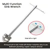 11 Inch Plumbers Wrench Adjustable Plumbing Wrench Capacity of 5/16inch To 1-1/8inch Tap Nut Spanner for Hard To Reach Spaces (Silver)