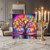 (Framed)Diamond Painting -DIY Round Drill Tree of Life with Frame(25x25cm)