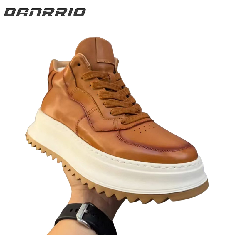 DANRRIO Handmade Retro Mid-top Casual Men Shoes |B-10024 DANRRIO.COM DANRRIO