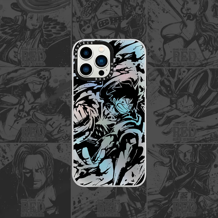One Piece Luffy Zoro Cool Laser Phone Case For Iphone weebmemes