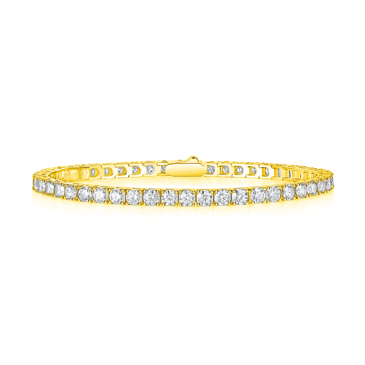 Moissanite Tennis Bracelet 4.7-5.9 Carat 925 Sterling Silver Diamond Bracelet 3mm D Color VVS1 Round Cut Moissanite Bra