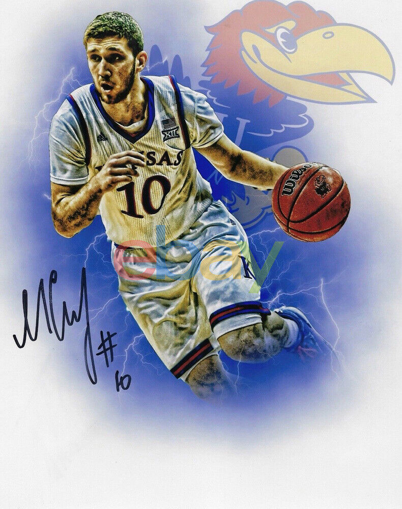 Sviatoslav Mykhailiuk Signed 8x10 Photo Poster painting Kansas Basketball reprint