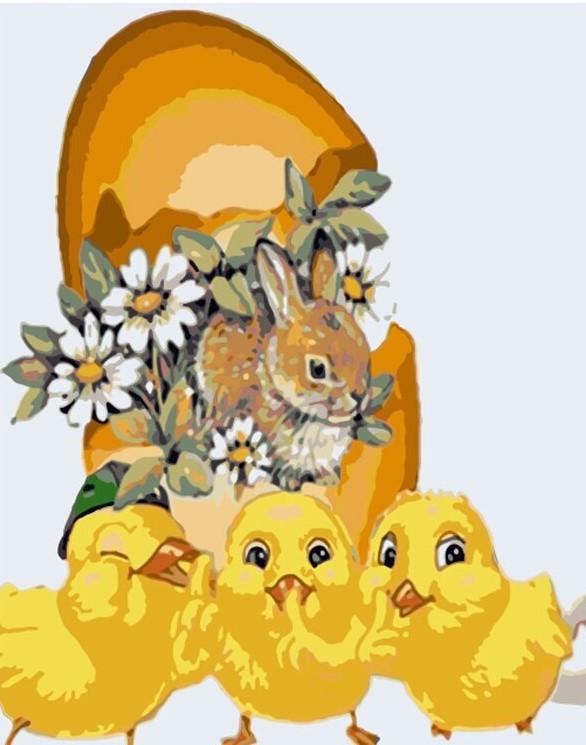

The chicken Rabbit – Paint By Numbers - 40*50CM, 501 Original