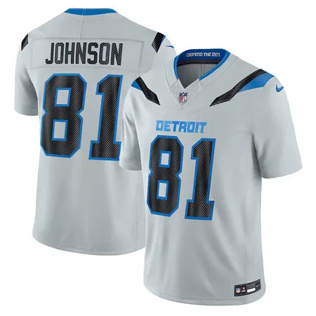 Men's Detroit Lions #81 Calvin Johnson Grey 2026 Rivalries Collection Vapor F.U.S.E. Limited Jersey
