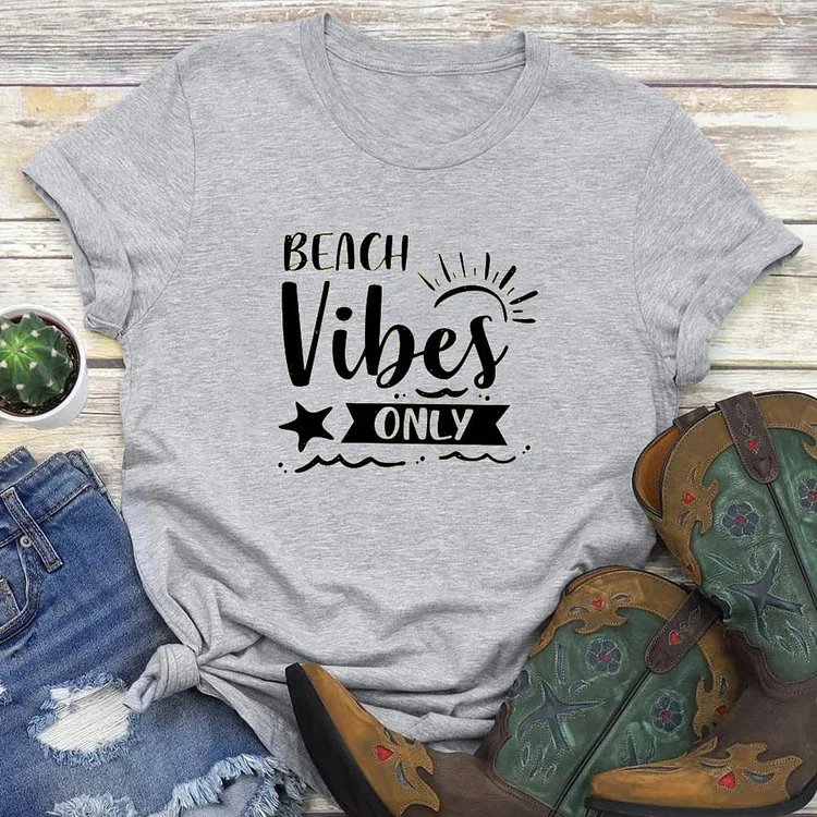 Beach Vibes Only T-shirt Tee - 01448-Annaletters