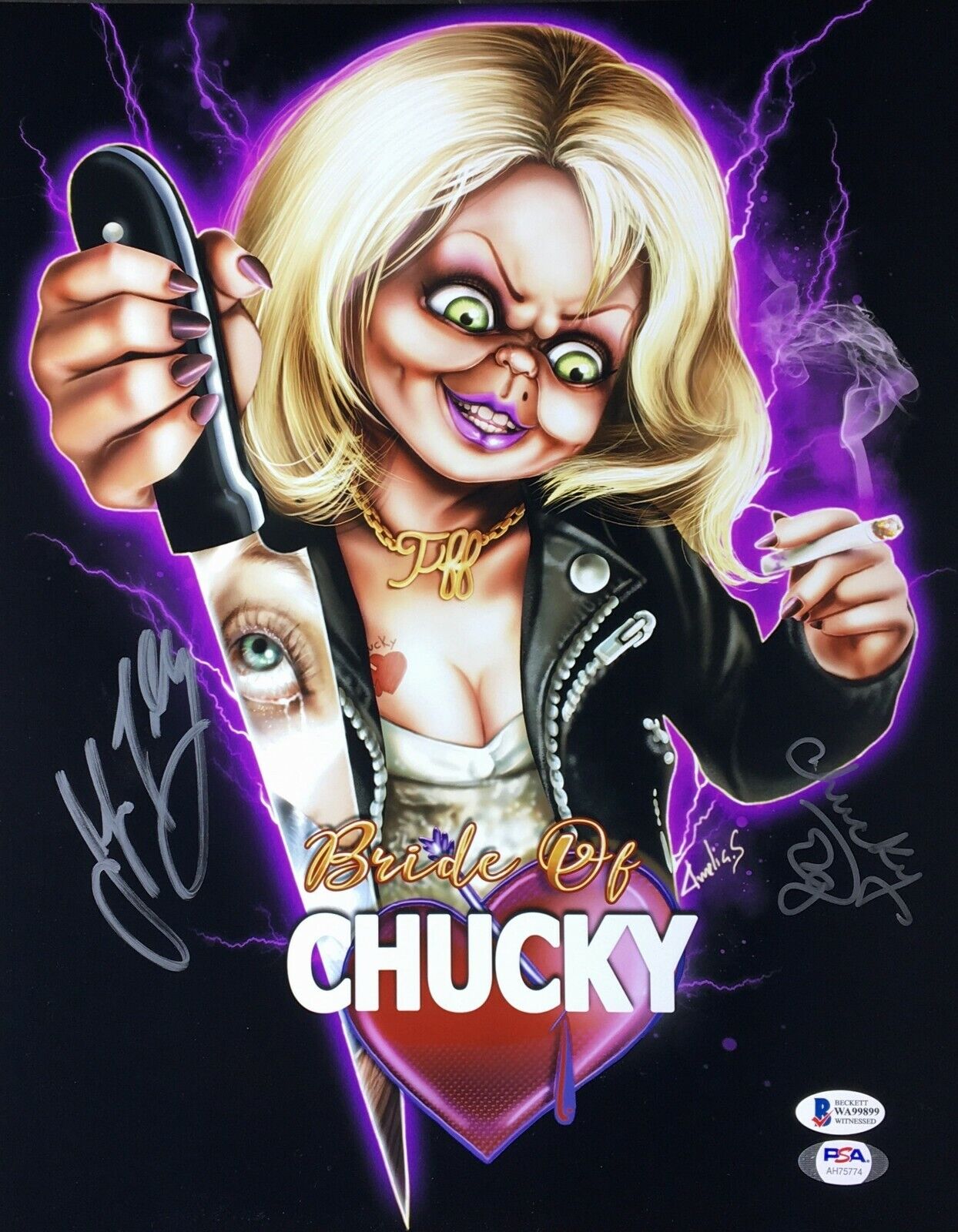 Jennifer Tilly & Ed Gale Signed 11x14 Photo Poster painting Chucky