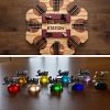 Handmade Mexican Train Domino Hub - Red Oak, Cedar & Purple Heart