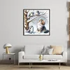 Winter Cat And Bird-11CT Stamped Cross Stitch 40*40cm/15.75*15.75in tapestrymarket