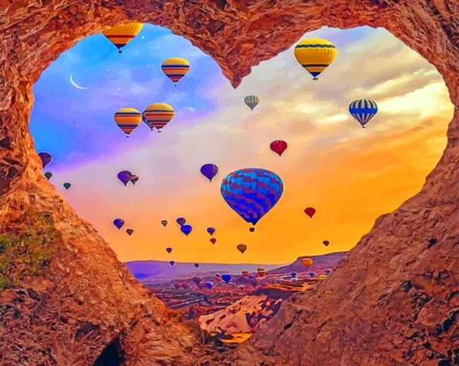 

Heart Shape And Air Balloons – Landscapes Paint By Numbers - 40*50CM, 501 Original