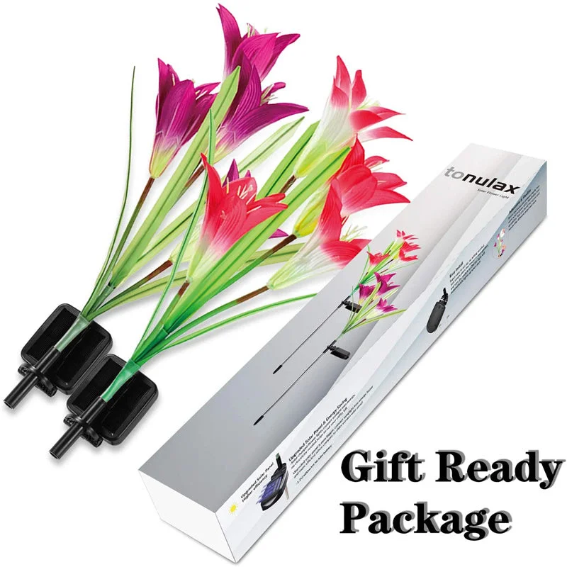 Outdoor Solar Lily Multicolor Variation LED Light